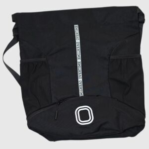 Overtime Black Sports Backpack Tote Bag Dual Zipper Bottom Compartment EUC
